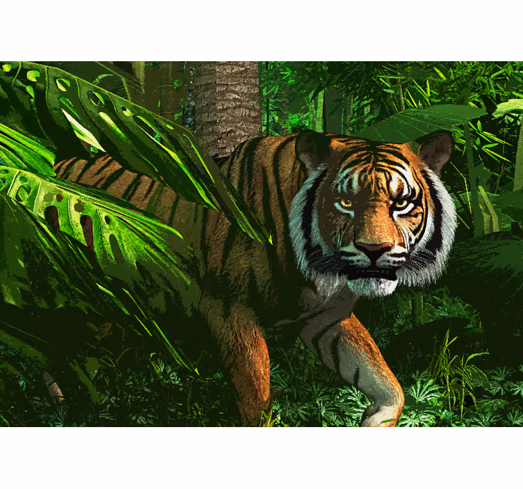Fenséges tigris lesben - Állati falfestmények - TenStickers
