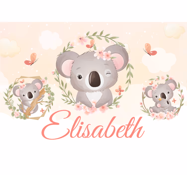 Koala családi Öröm testreszabható falfestmények - TenStickers
