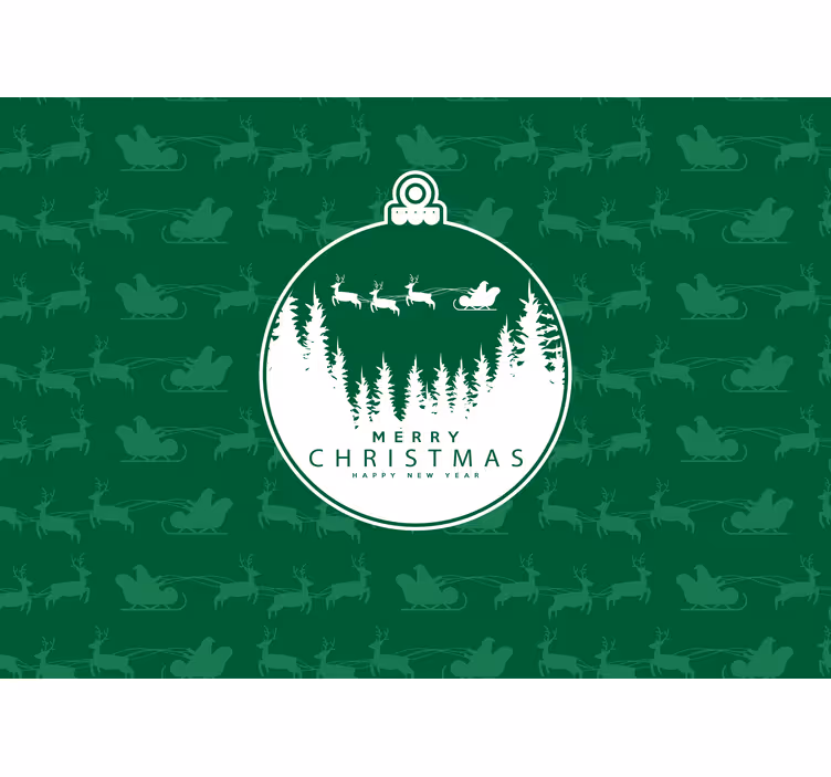 Vidám téli táj karácsonyi falfestmények - TenStickers