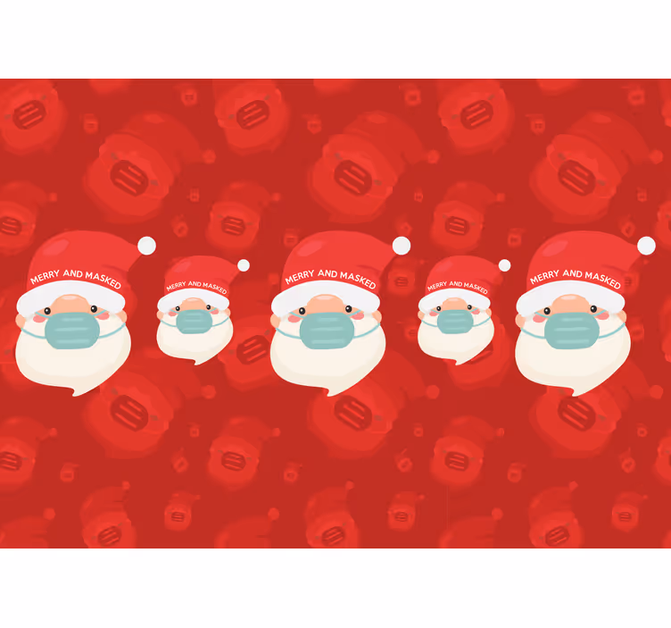 Maszkos mikulás karácsonyi falfestmények - TenStickers