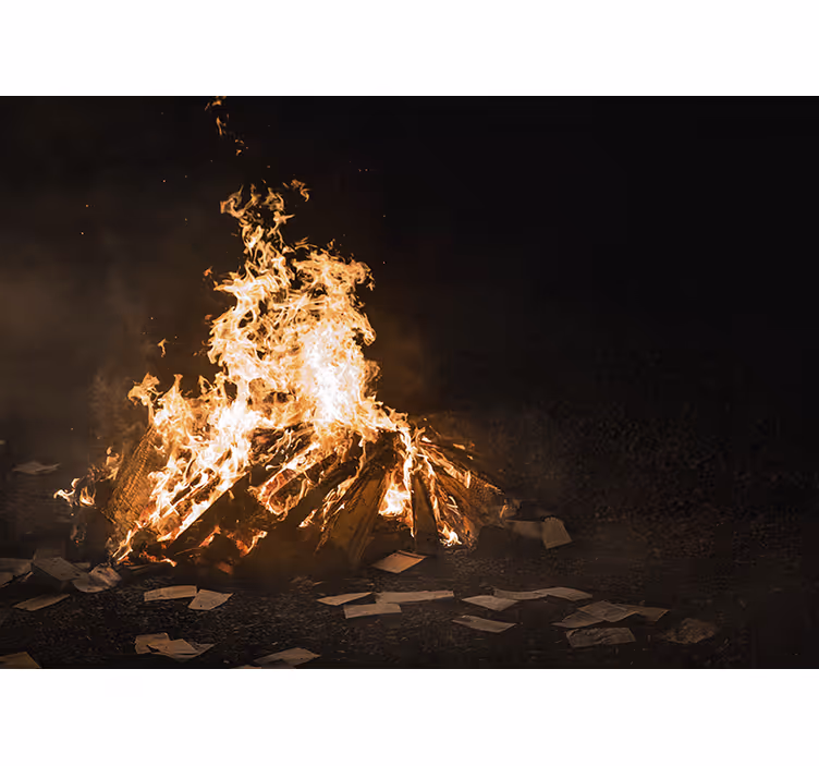 Lángoló tűzgyújtó jelenet absztrakt falfestmények - TenStickers