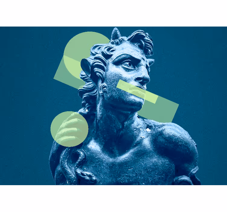 Geometrikus formájú szobor művészeti falfestmények - TenStickers