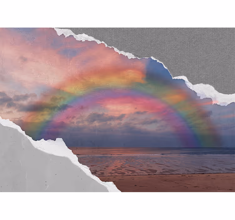 Vibráló szivárványívű Ég Fototapéta - TenStickers