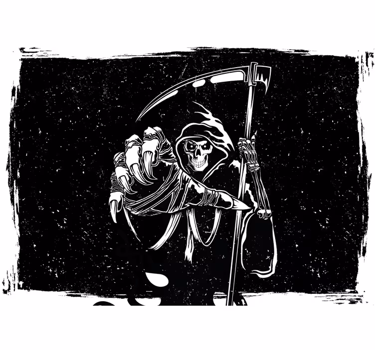 Falfestmények halloween kaszás illusztrációval - TenStickers