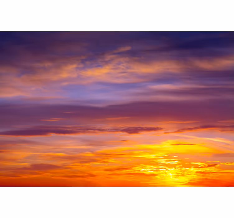 Majestic sunset view Ég falfestmények - TenStickers