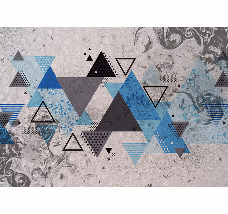 Geometrikus kompozíció absztrakt falfestmények - TenStickers