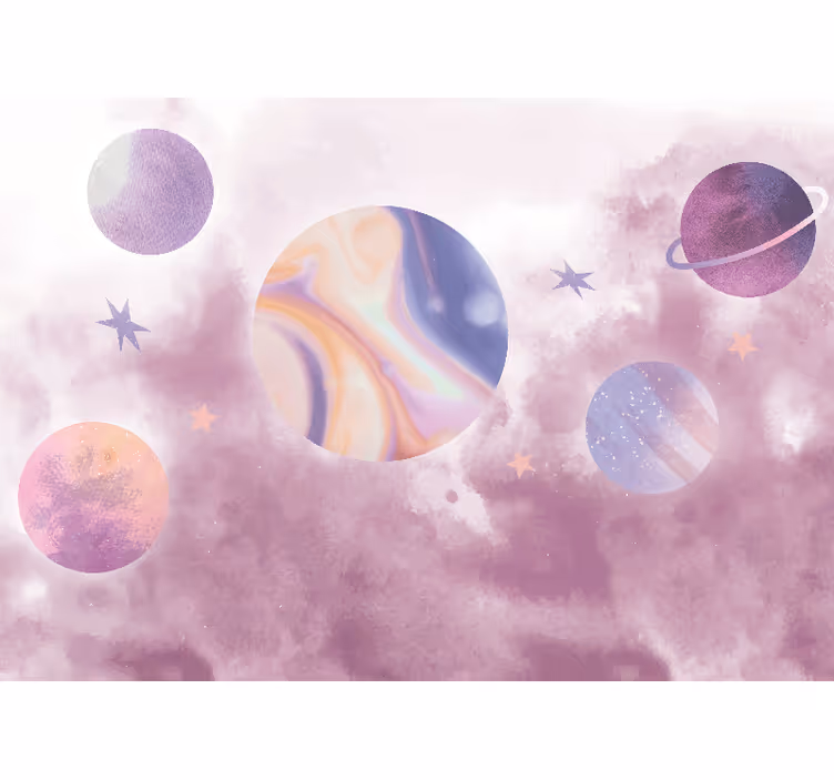 Égi bolygóterv tér falfestmény - TenStickers