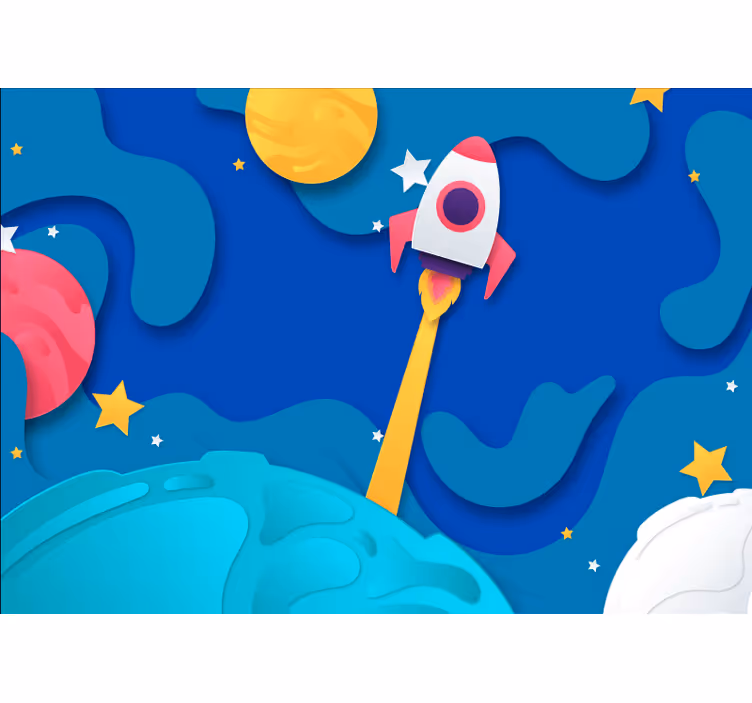 Űrindító kaland - fantázia falfestmények - TenStickers
