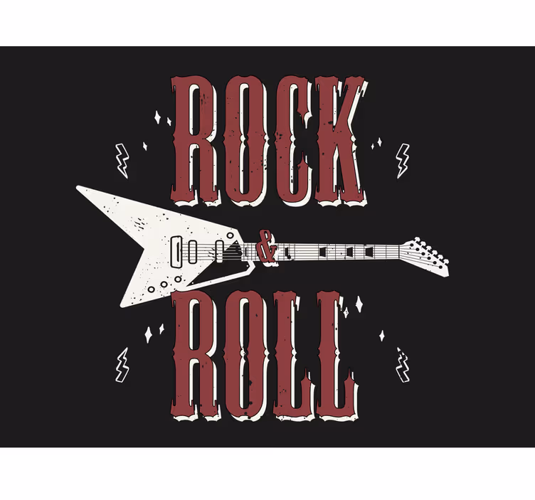 Zenei témájú falfestmények rockgitár mintával - TenStickers