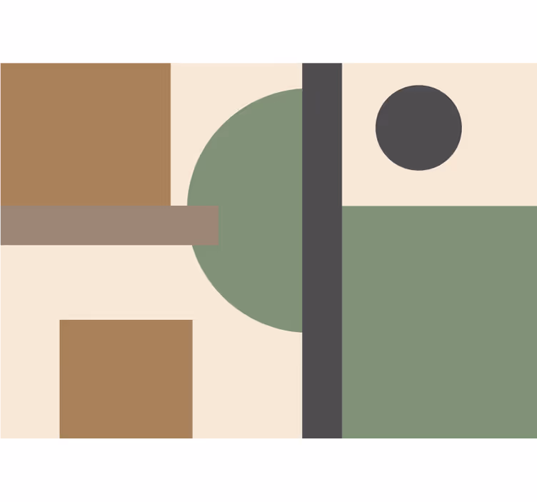 Geometrikus formák szervezése absztrakt falfestmények - TenStickers