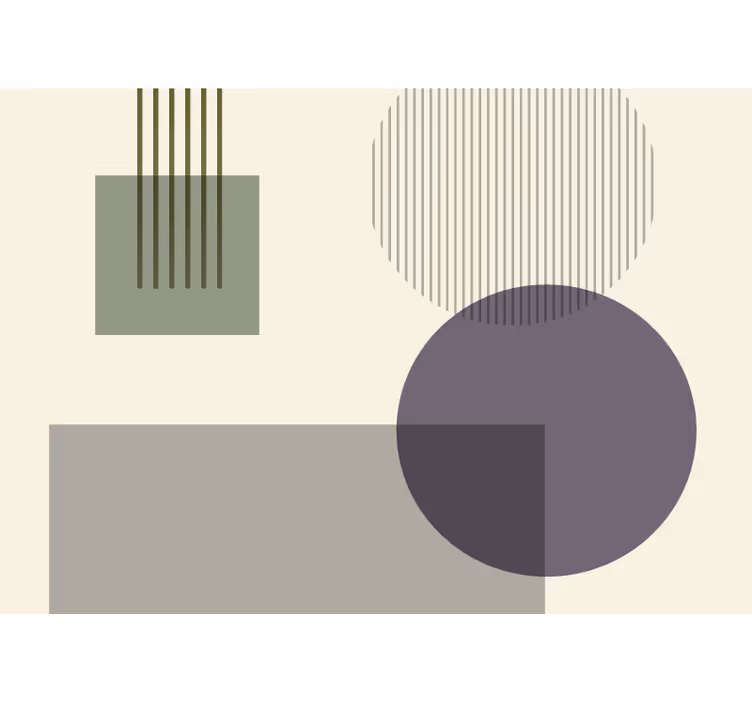 Absztrakt falfestmények - geometrikus formák játéka - TenStickers