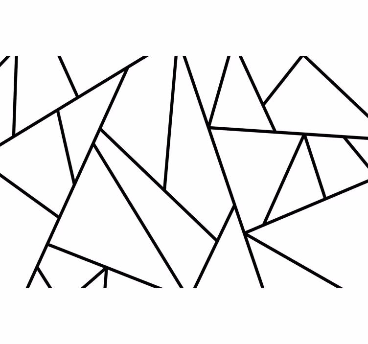 Geometrikus fekete vonalak absztrakt falfestmények - TenStickers