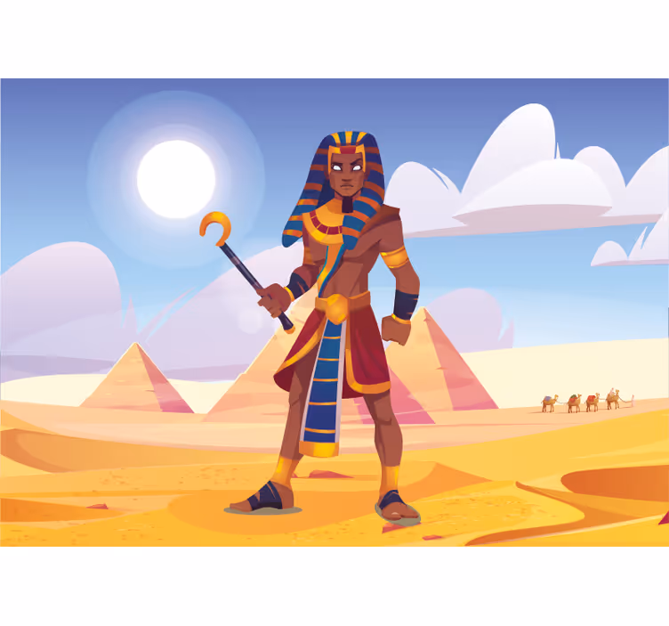 Fáraó ramses ii design modern falfestmény - TenStickers