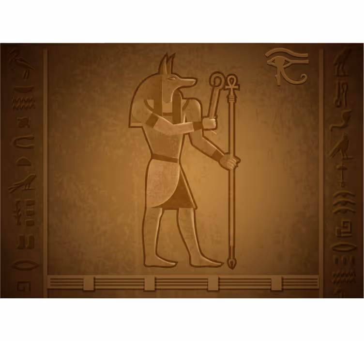 Ősi egyiptomi istenek - Állati falfestmények - TenStickers