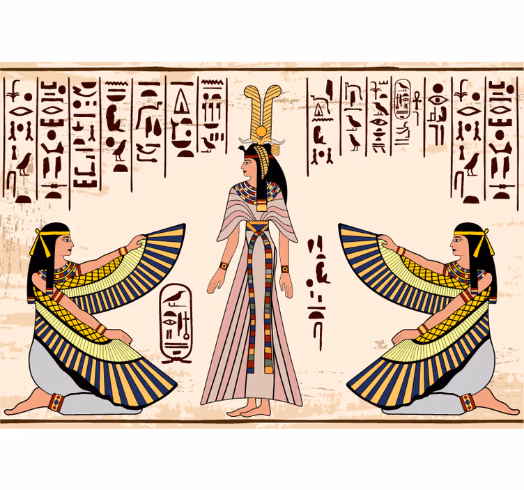 Egyiptomi istennő szetet modern falfestmény - TenStickers