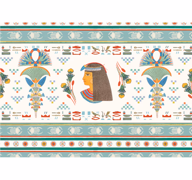 Egyiptomi női profil művészeti falfestmények - TenStickers