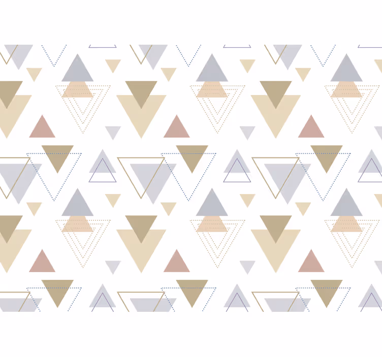 Absztrakt falfestmények geometrikus háromszögmintákkal - TenStickers
