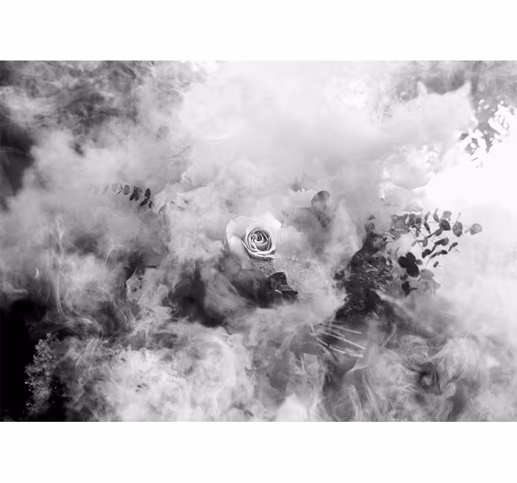 Ethereal white rose virág falfestmények - TenStickers