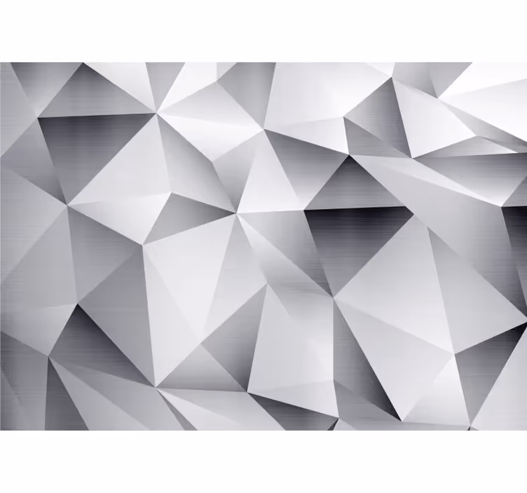 Geometrikus mintázatú 3d hatású falfestmények - TenStickers