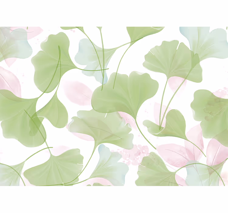 Virág falfestmények gingko levél mintával - TenStickers