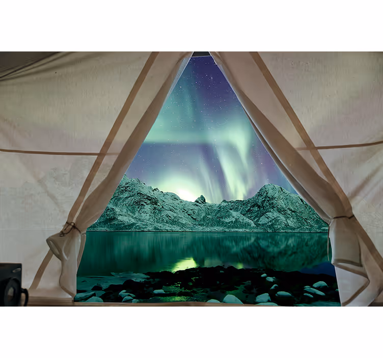 Aurora borealis nézet Táj fototapéta - TenStickers