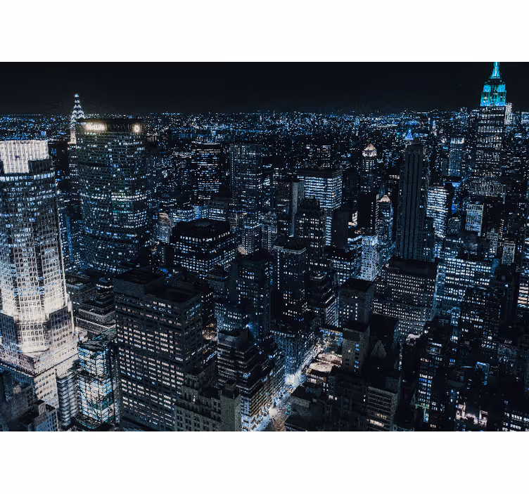 New york falfestmények éjszakai városképpel - TenStickers