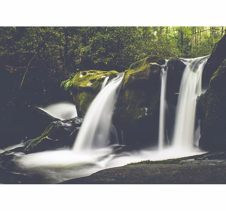 Cascading waterfall scene - vízesés festmény - TenStickers