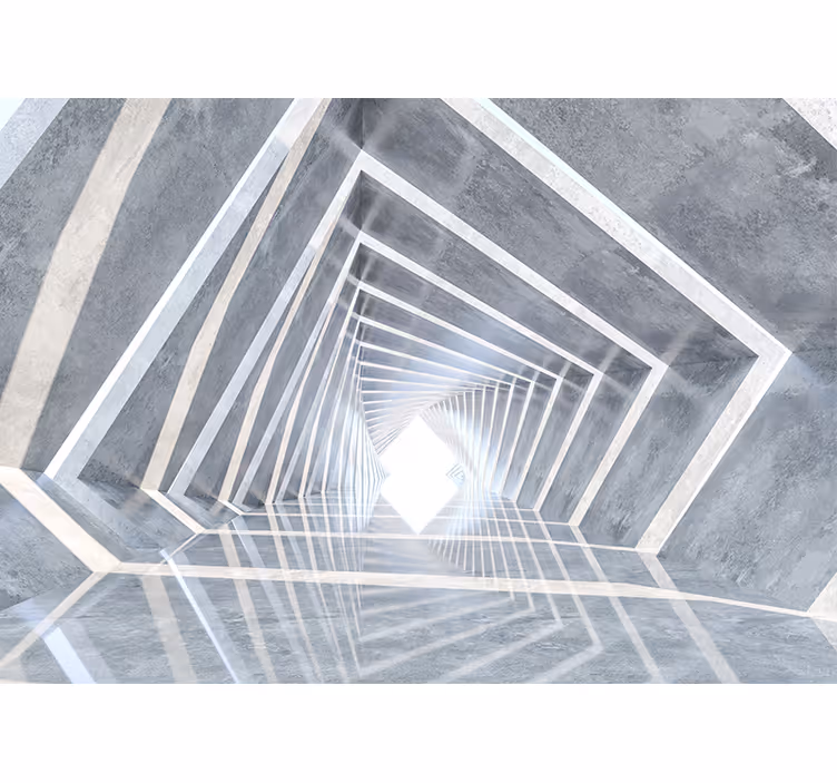3d geometriai alagút 3d falfestmény - TenStickers