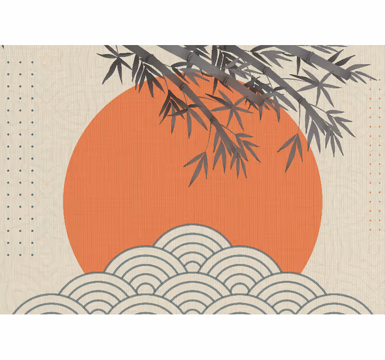 "japán stílusú" formájú falfestmény - TenStickers