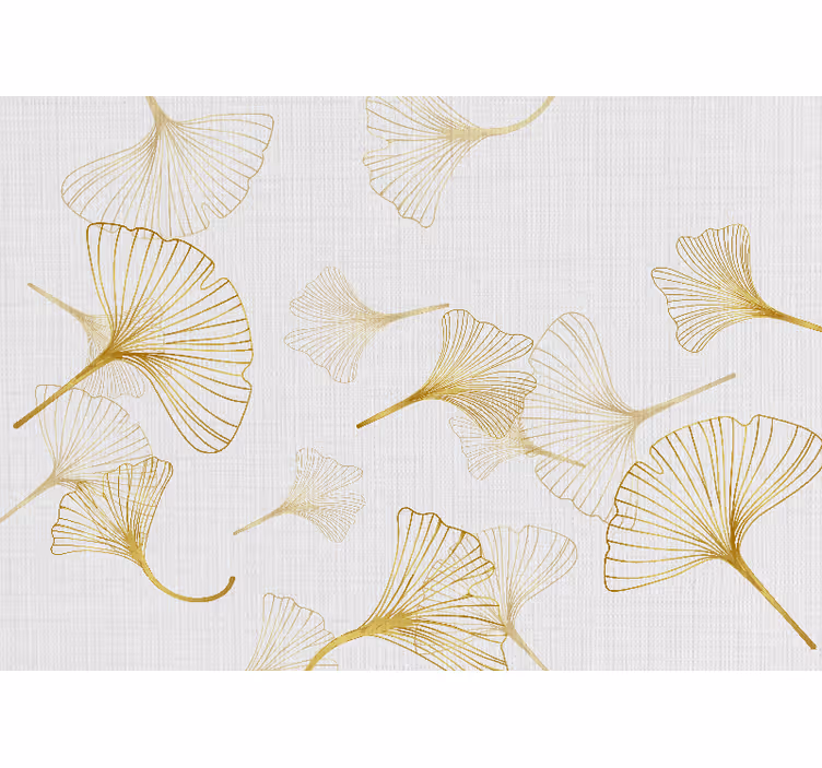 Arany ginko levelek vintage falfestmény - TenStickers
