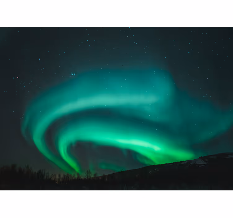 Aurora borealis kiállítás természeti falikárpitok - TenStickers