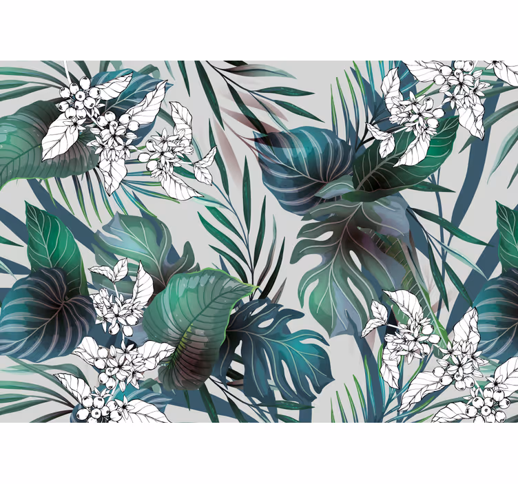 Tropical foliage art természeti falikárpitok - TenStickers