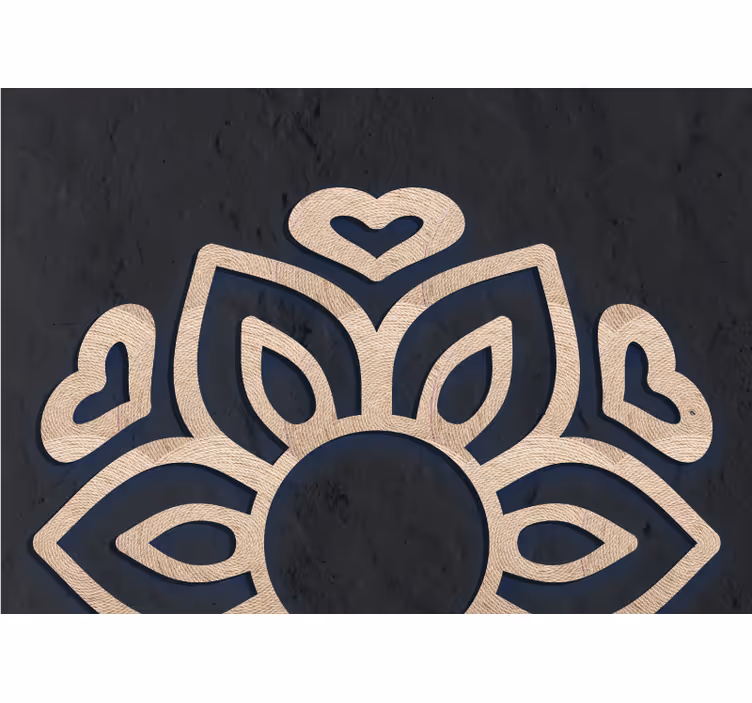 Szív lótusz design falfestmények buddha - TenStickers