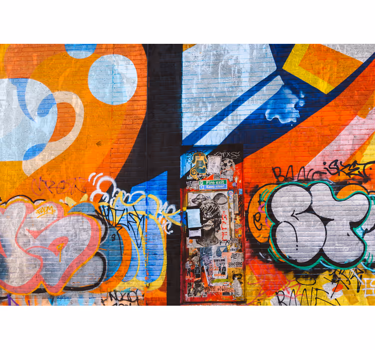 Modern graffiti stílusú városi művészeti falfestmény - TenStickers