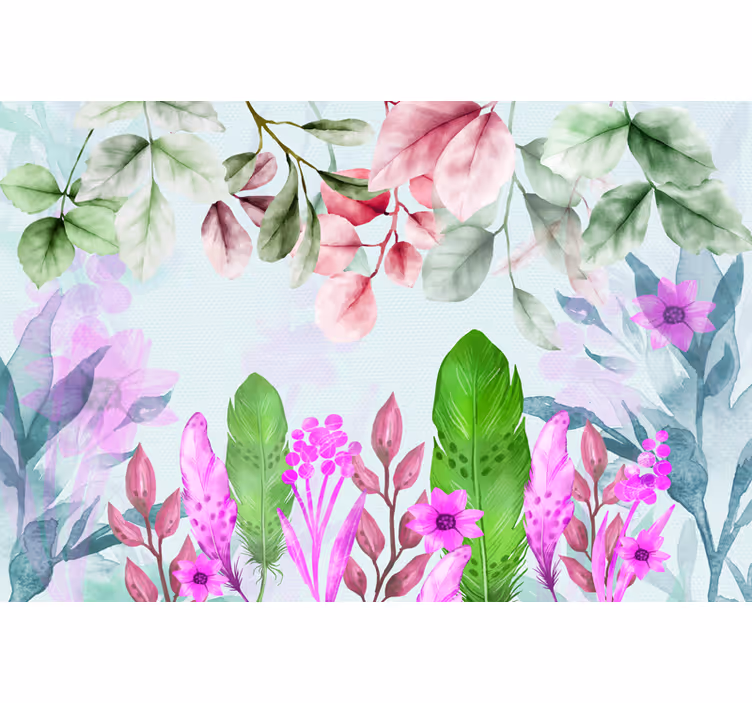 Boho növények tapéta fotó - TenStickers