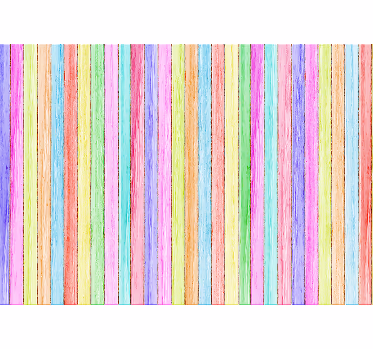 Fa hatású fototapéta színes fa deszkák - TenStickers