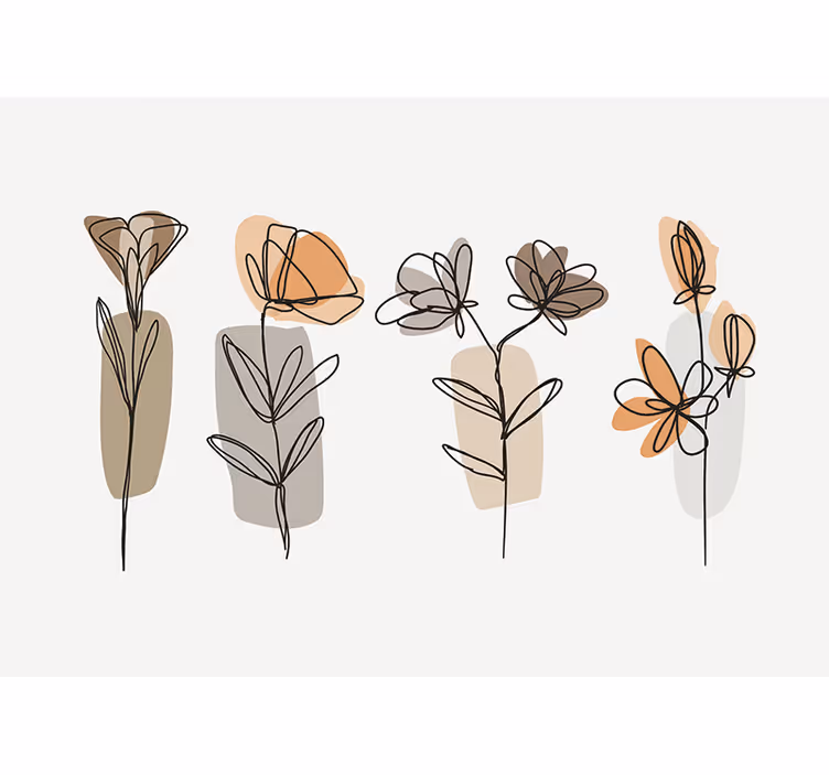 Más virág fototapéta minimalista stílus - TenStickers