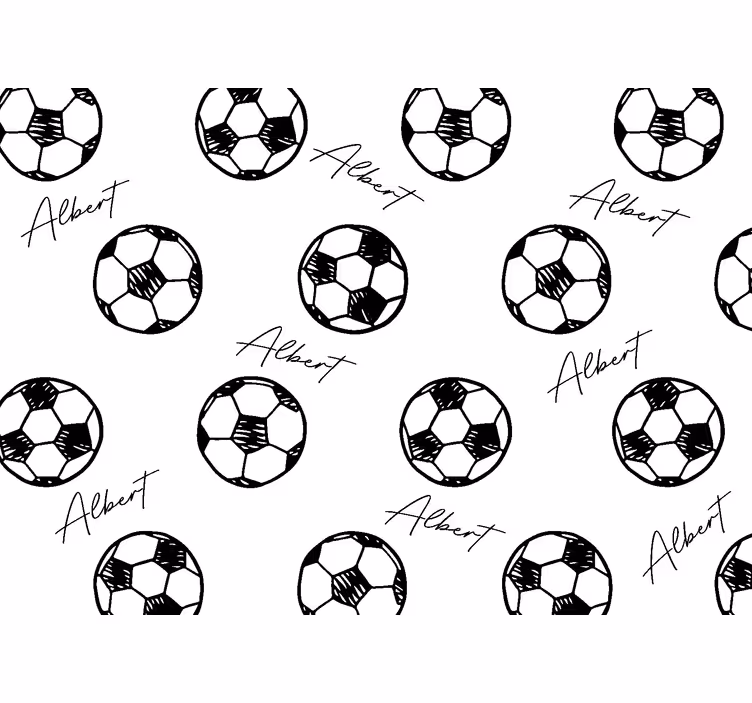 Gyermek hálószoba fototapéta futball névvel - TenStickers