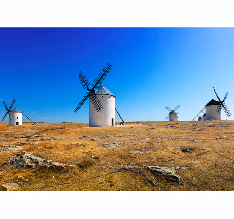 Szélmalom táj Táj fototapéta - TenStickers