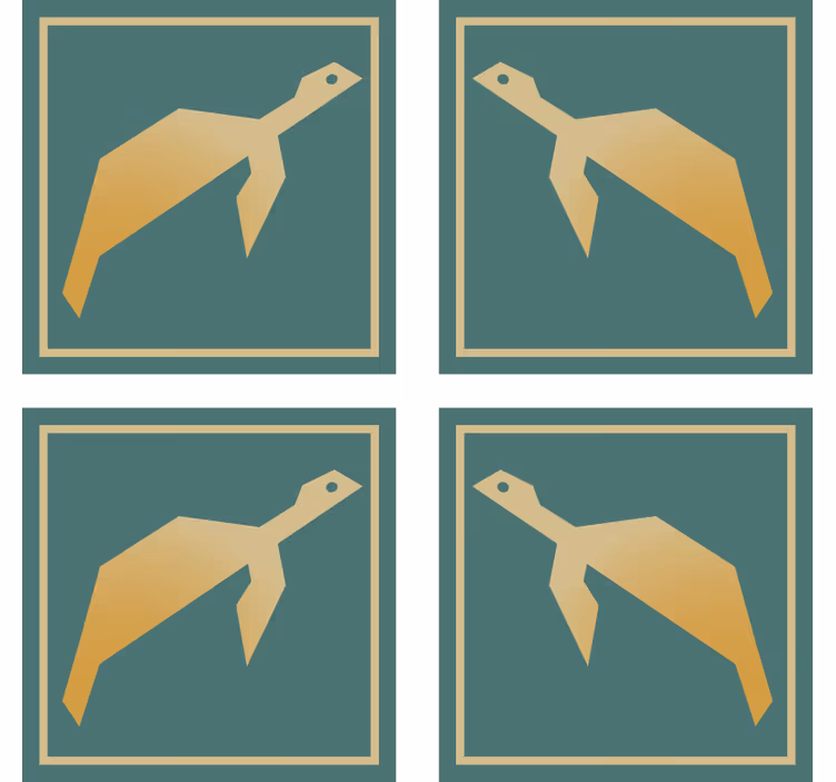 Geometriai teknős alátét készlet - TenStickers