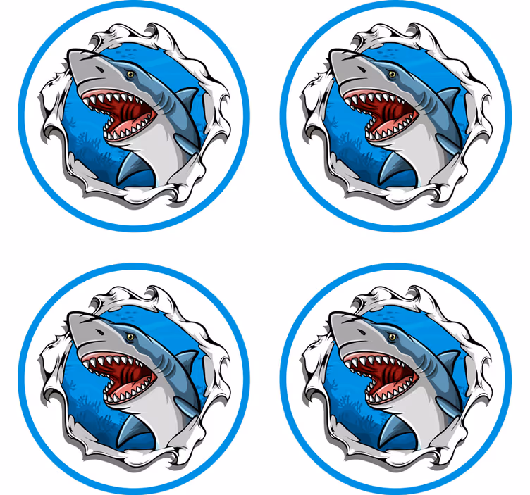 Egy félelmetes cápa 3d alátét - TenStickers