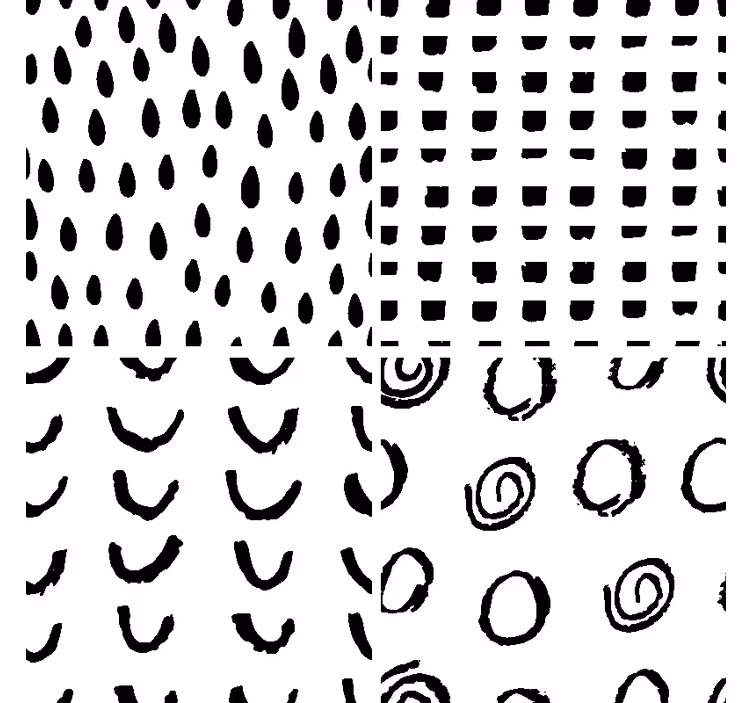 Különböző minták modern alátét - TenStickers