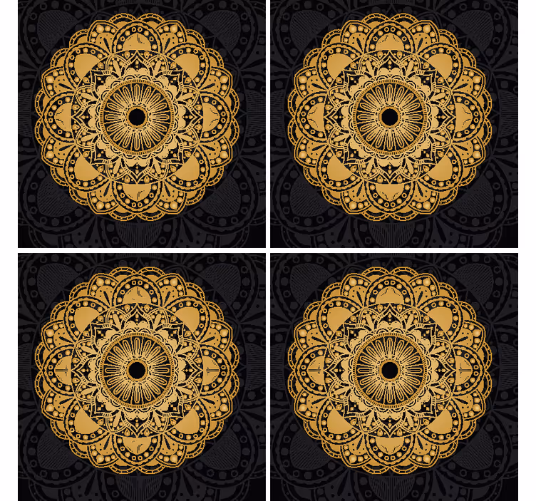 Arany mandala ital alátét - TenStickers