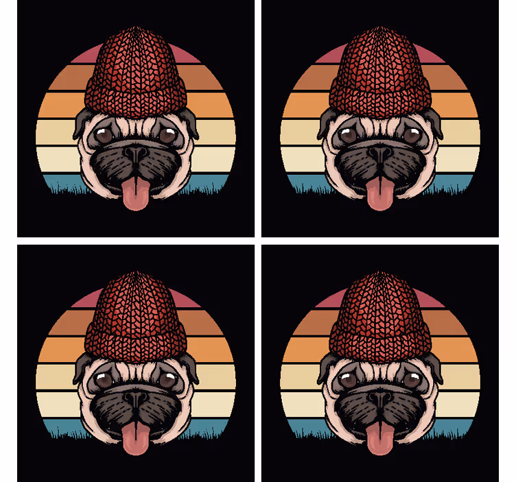 Vintage kutya ital alátét - TenStickers