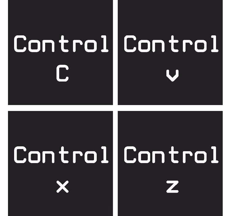 Vezérlés c + vezérlés v geek alátétek - TenStickers