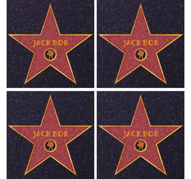 Hollywoodi csillag név geek alátétek - TenStickers