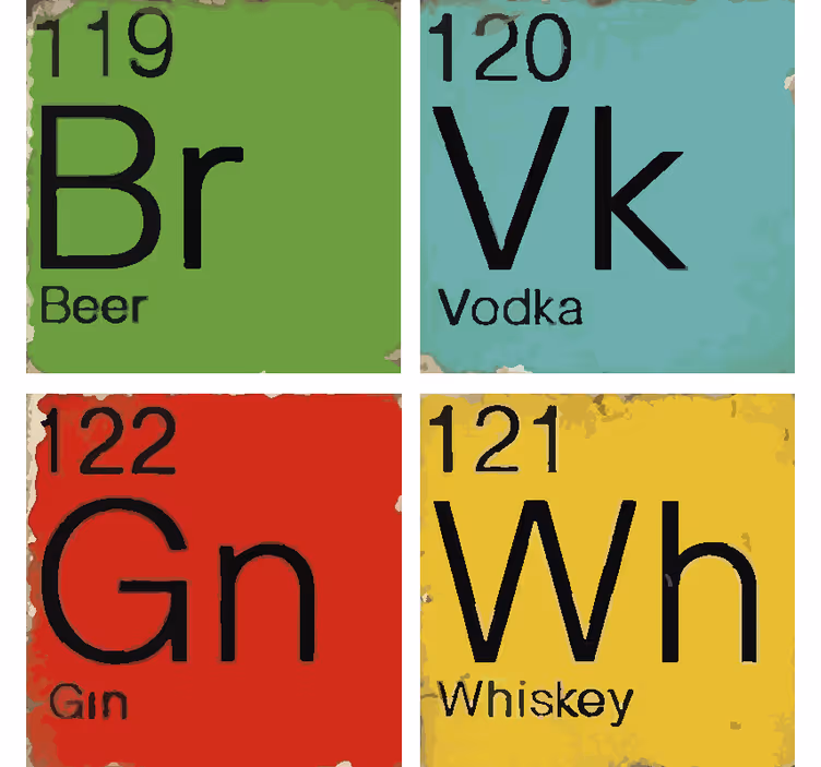 Periódusos rendszer geek alátétek - TenStickers
