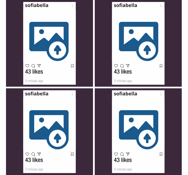 Instagram fotó és szöveges egyedi alátétekkel - TenStickers