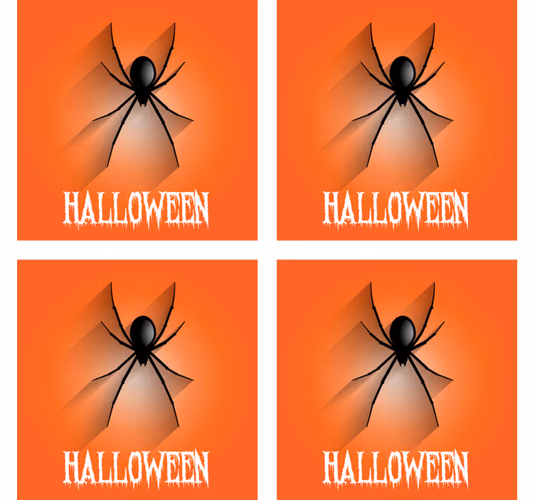 Kísérteties pók mintás poháralátétek halloween - TenStickers