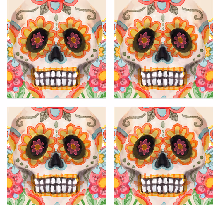 Mexikói koponya ital alátét - TenStickers